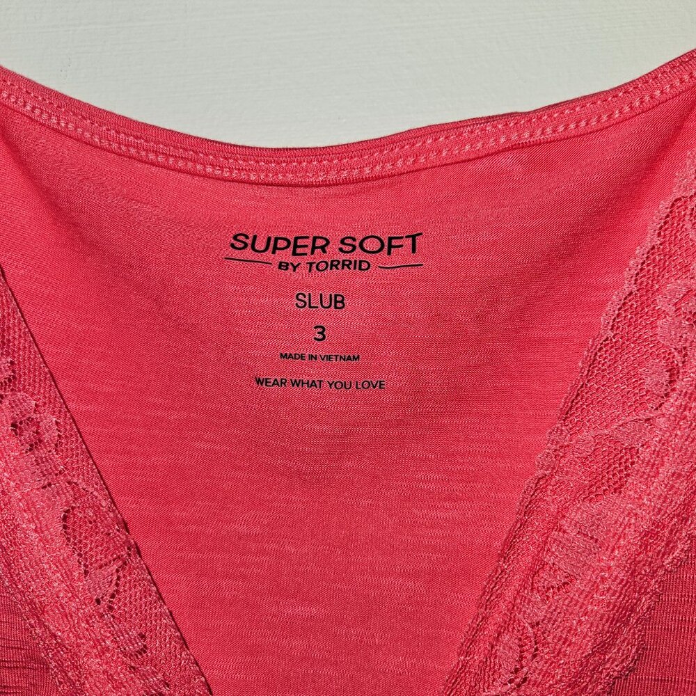 NWT Torrid Pink Fit & Flare Tank Top w Non-Working Buttons (3X) - Picture 4 of 9